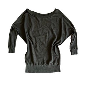 MICHAEL STARS The Original Tee Pullover Black Long Sleeve One Size Fits Most